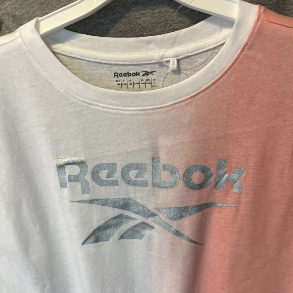 🎁NWT Barbie Pink And Gray Reebok Very Cite Girls Top Two Piece Set, Size 5-6